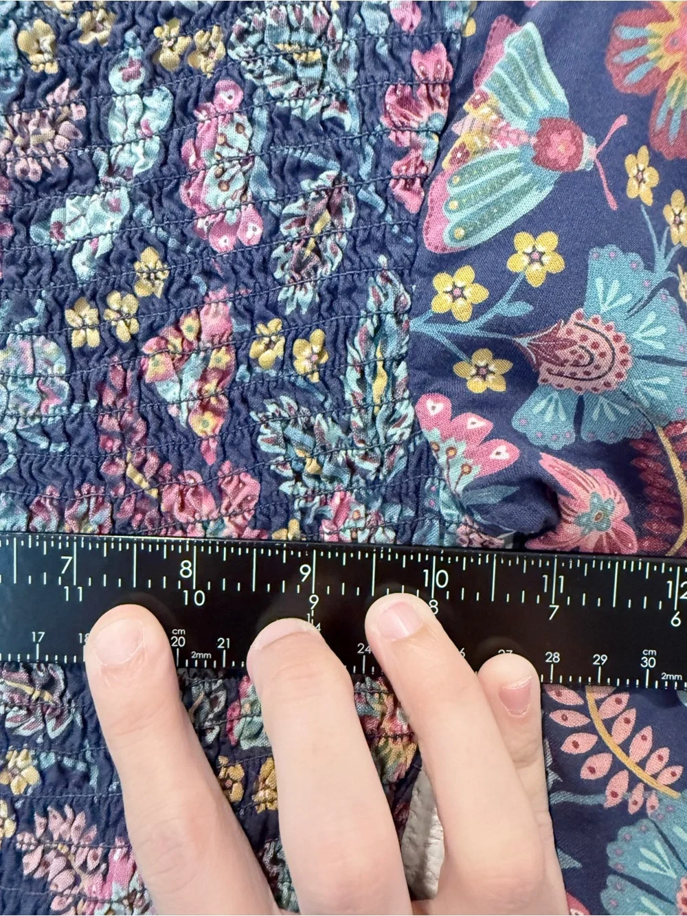 FatFace Girls Smocked Floral Dress Boho Fairycore Whimsygoth Prairie Pockets 5/6